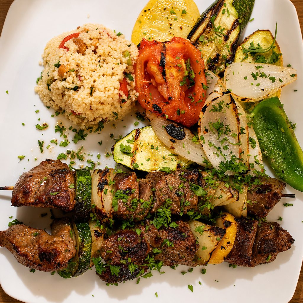 Lamb Kebab Dinner.